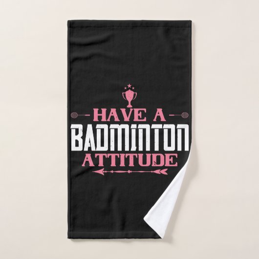 Badminton - een Badminton-houding Handdoek (Handdoek)