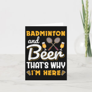 Badminton en bier shuttle badminton liefhebber kaart
