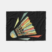 Badminton En Shuttle Fleece Deken (Voorkant (Horizontaal))