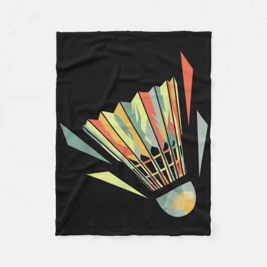 Badminton En Shuttle Fleece Deken (Voorkant)