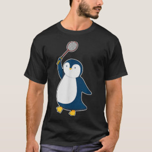 Badminton En Shuttle Speler Pinguïn T-shirt