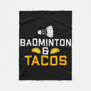 Badminton- en taco-liefhebber Badminton Fleece Deken