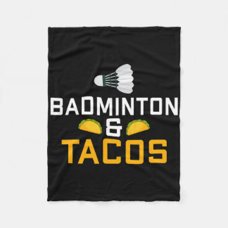 Badminton en taco's houden van badminton fleece deken