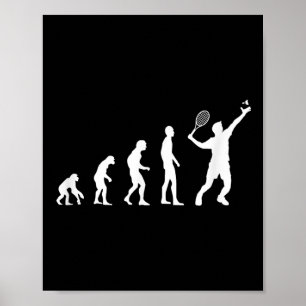 Badminton Evolutie Shuttle Grappig Poster