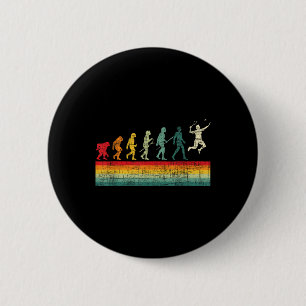 Badminton Evolution - Retro Sports Lover Shuttle Ronde Button 5,7 Cm