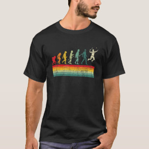 Badminton Evolution Retro Sports Shuttlecock T-shirt
