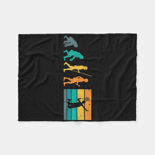 Badminton Evolution Shuttle Retro Badminto Fleece Deken (Voorkant (Horizontaal))