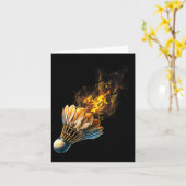 Badminton Flames Shuttle Fire Ball Kaart (Gele Bloem)