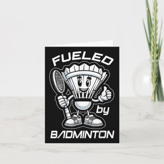 Badminton Forever Cartoon Shuttle And Racket Graph Kaart (Voorkant)