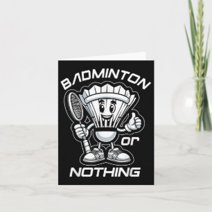 Badminton Forever Cartoon Shuttle En Racket Grafie Kaart