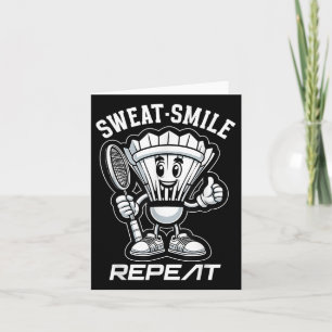 Badminton Forever Cartoon Shuttle En Racket Grafie Kaart