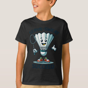 Badminton Forever Cartoon Shuttle En Racket Grafie T-shirt