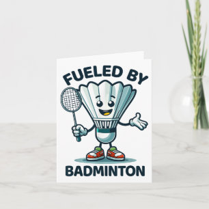 Badminton Forever Cartoon Shuttle en Racket Graph Kaart