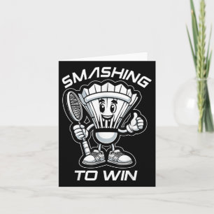 Badminton Forever Cartoon Shuttle en Racket Graph Kaart