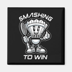 Badminton Forever Cartoon Shuttle en Racket Graph Magneet