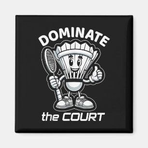Badminton Forever Cartoon Shuttle en Racket Graph Magneet