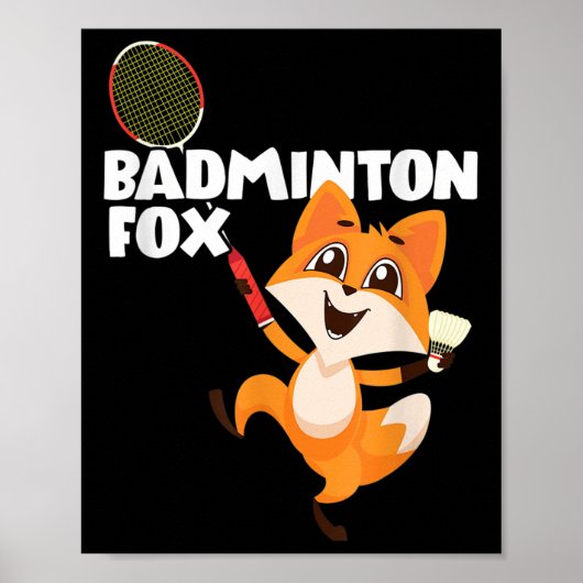 Badminton Fox Poster (Voorkant)