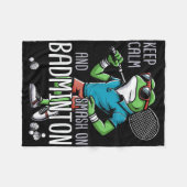Badminton Frog Shuttle Poona Fleece Deken (Voorkant (Horizontaal))
