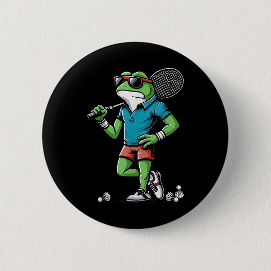 Badminton Frog Shuttle Poona Ronde Button 5,7 Cm (Voorkant)