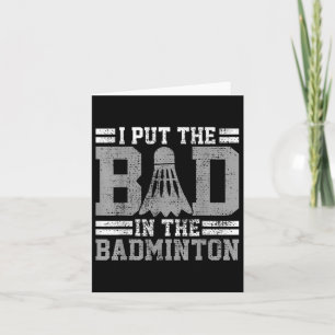 Badminton Funny Gezegde Player Gift Kaart