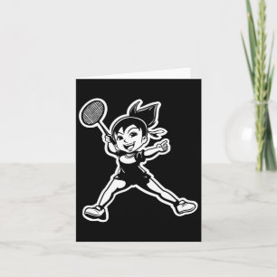 Badminton Girl Comic Shuttle-speler Kaart