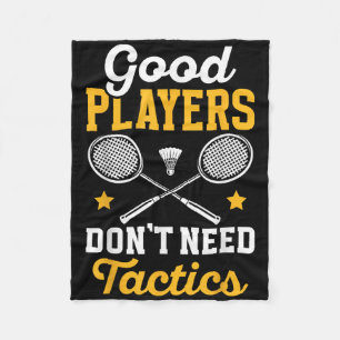 Badminton Goede Spelers Hebben Geen Tactiek Shuttl Fleece Deken