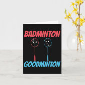 Badminton Goodminton Racket Meme Kaart (Gele Bloem)