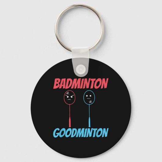 Badminton Goodminton Racket Meme Sleutelhanger (Voorkant)