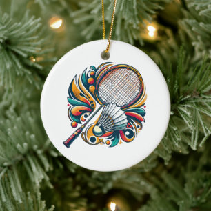 Badminton Grafisch Keramisch Ornament