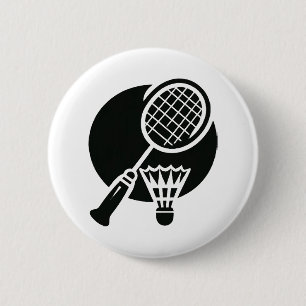 Badminton Grafisch Ronde Button 5,7 Cm