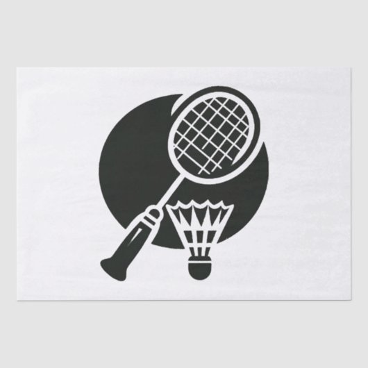 Badminton Grafisch Tissuepapier (Voorkant)