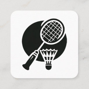 Badminton Grafisch Vierkante Visitekaartje