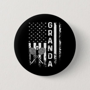 Badminton Granda Amerikaanse Vlag Vintage Kerstmis Ronde Button 5,7 Cm