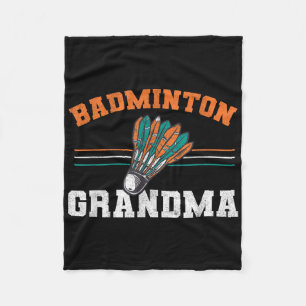 Badminton Grandma grootmoeder Birdie Women Badmint Fleece Deken