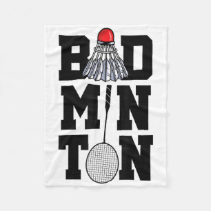 Badminton Graphic Badminton Player Shuttle Sports Fleece Deken