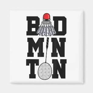 Badminton Graphic Badminton Player Shuttle Sports Magneet