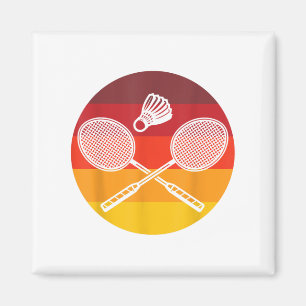 Badminton Graphic Badminton Player Shuttle Sports Magneet