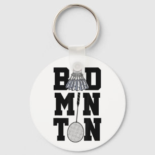 Badminton Graphic Badminton Player Shuttle Sports Sleutelhanger