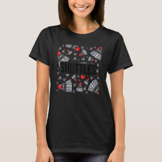 Badminton Graphic Badminton Player Shuttlecock Spo T-shirt