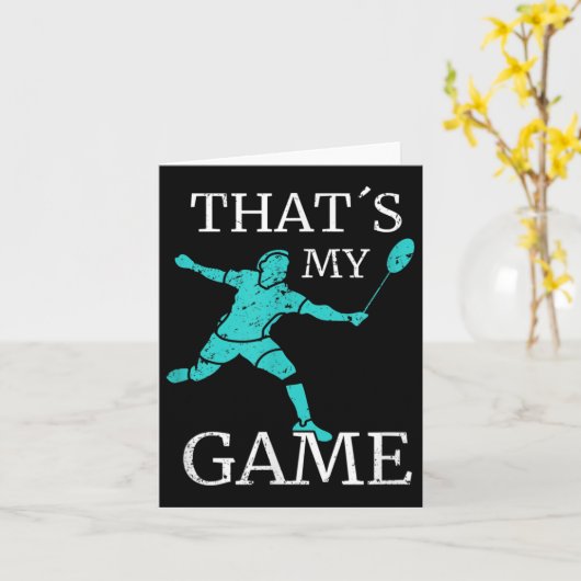 Badminton Grappig Citaten Badminton Speler Kaart (Gele Bloem)