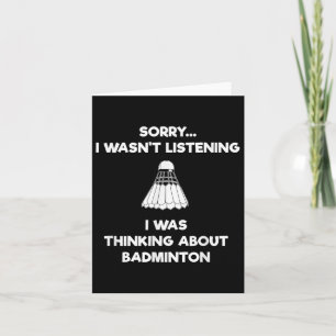 Badminton - grappig luisteren kaart
