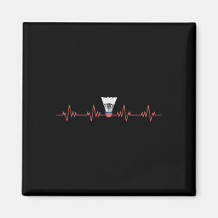 Badminton Heartbeat met shuttle voor badminton Magneet