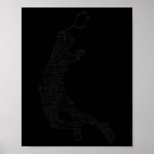 Badminton Heren Dames Badmintonspeler Poster