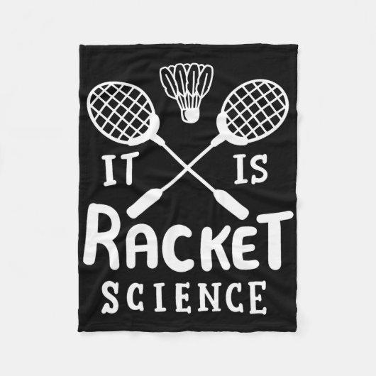 Badminton, het is racketwetenschap fleece deken (Voorkant)