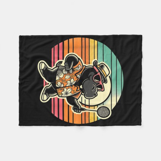 Badminton Hippo Shuttle Fleece Deken (Voorkant (Horizontaal))