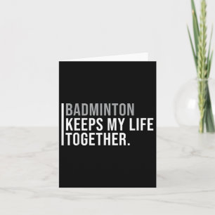 Badminton Hobby Badminton Speler Quote Kaart