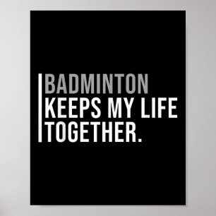 Badminton Hobby Badminton Speler Quote Poster