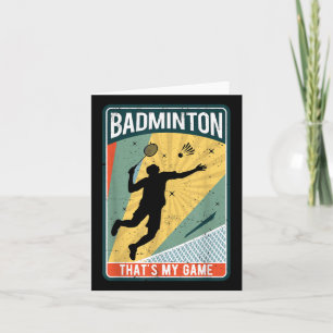 Badminton Hoe Ik Rol Vintage Dat Is Mijn Game Kaart