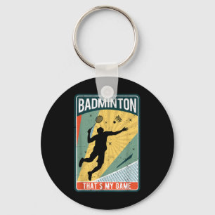 Badminton Hoe Ik Rol Vintage Dat Is Mijn Game Sleutelhanger