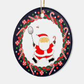 Badminton Holiday Gift Keramisch Ornament (Links)
